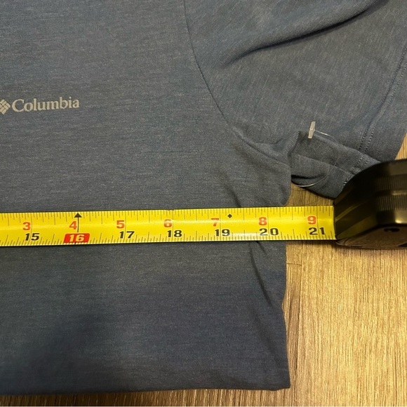 Columbia Steal Blue Men’s Short Sleeve Tee Everyday Classic Crew Neck - Picture 4 of 4